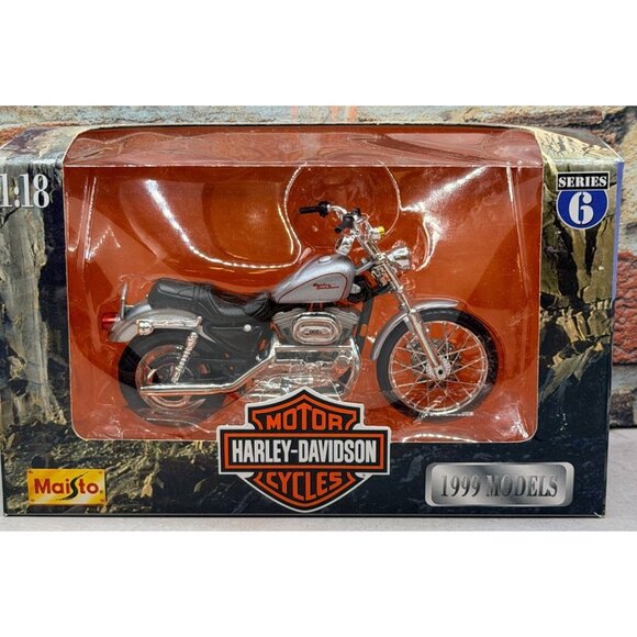 Minor packaging wear visible Maisto Other - Harley Davidson 1999 Xl 1200 Sportster Die Cast Metal Motorcycle Replica 1:18